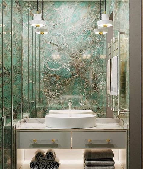 Light Green Marble Bathroom