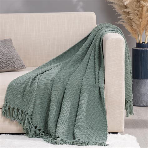 Light Green Sofa Throws
