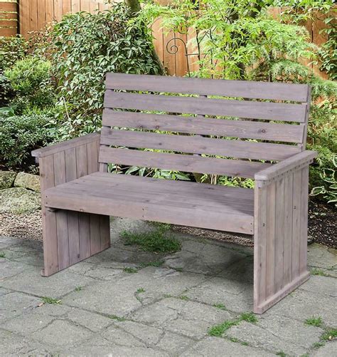 Light Grey Garden Bench