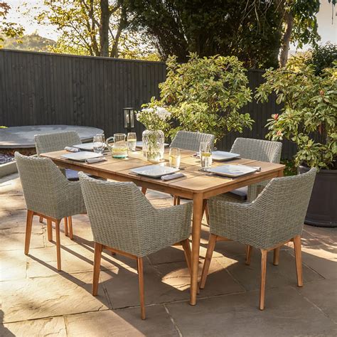 Light Grey Outdoor Dining Set