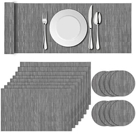 Light Grey Table Mats And Coasters