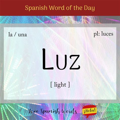 List Of Light In Spanish References