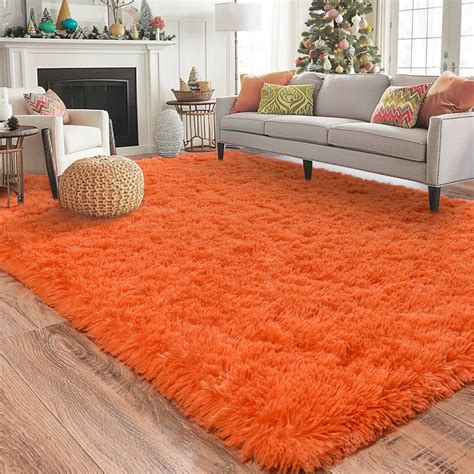 Light Orange Fluffy Rug