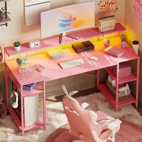 Light Pink Computer Desk