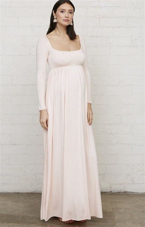 home.furnitureanddecorny.com:light pink long sleeve maternity dress