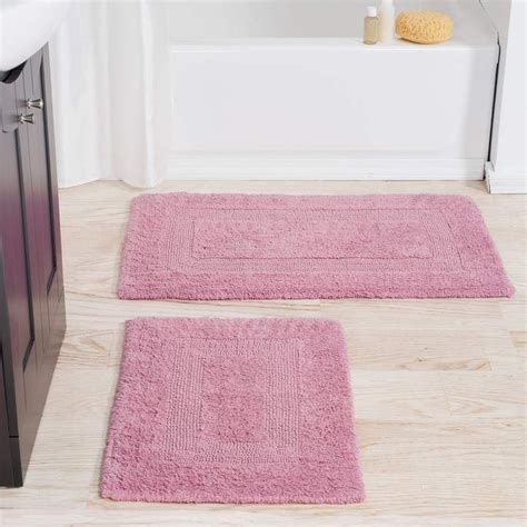 light pink reversible bath mat
