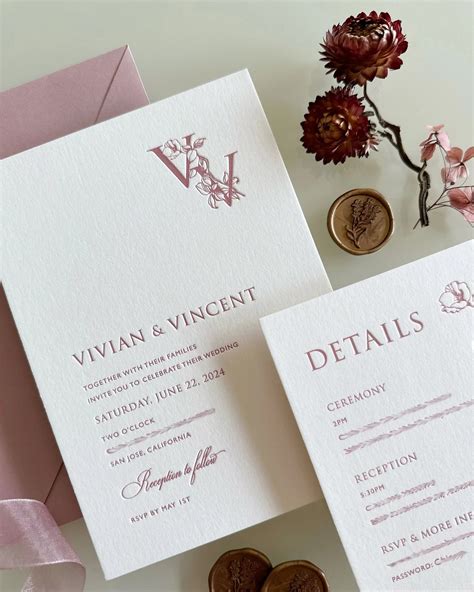 Light Pink Wedding Invitations