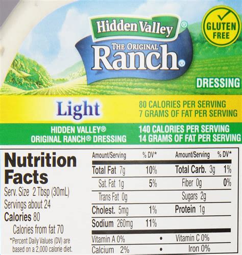 light ranch calories