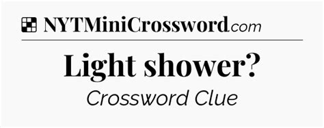 Light Shower Crossword