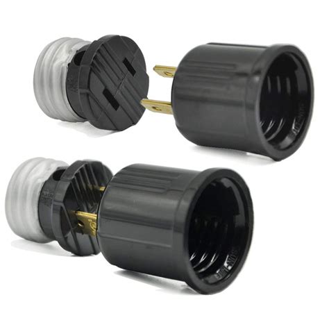 Light Socket To Plug Adapter With Ground