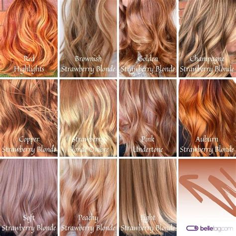 light strawberry blonde hair color chart