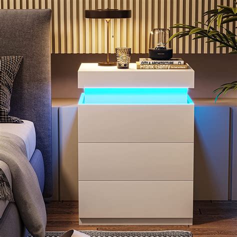 Light Up Bedside Drawers