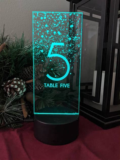 Light Up Table Numbers Wedding