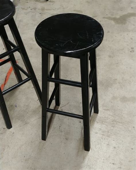 Light Wood And Black Bar Stools