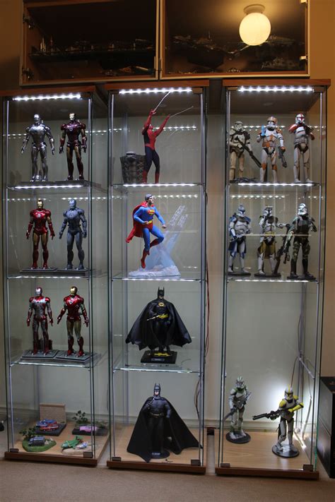 Display Case Spotlights 4 Sizes, Set of Two in Black or Silver