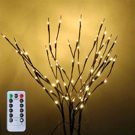 lighted branches battery operated timer