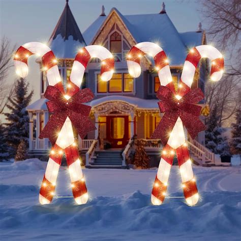 Lighted Candy Canes For Yard