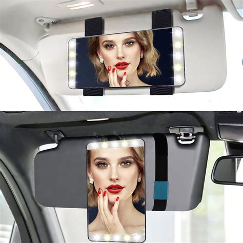 Lighted Car Visor Mirror