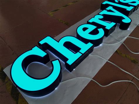 lighted channel letters metal letters