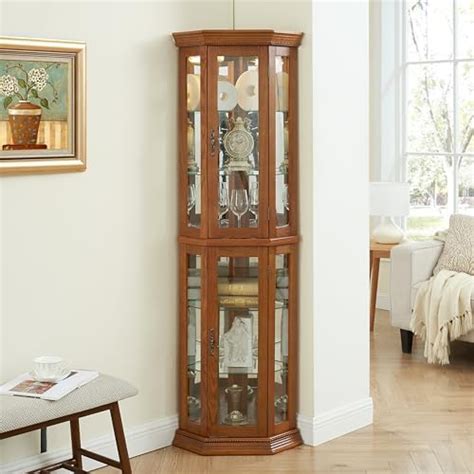 Lighted Corner Curio Cabinets