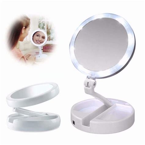 Lighted Makeup Mirror Folding