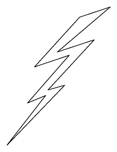 free lightning bolt stencil Lightening clip art Templates