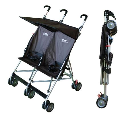 Buy Lightweight Double Umbrella Stroller By Lmntree (black) Online at