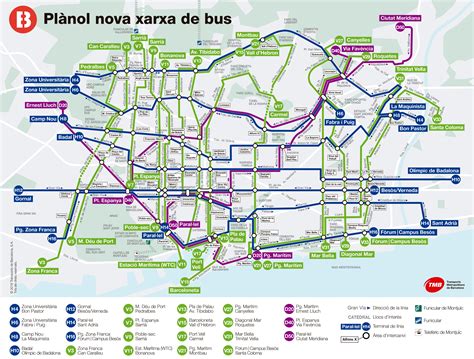 ligne de bus barcelone plan