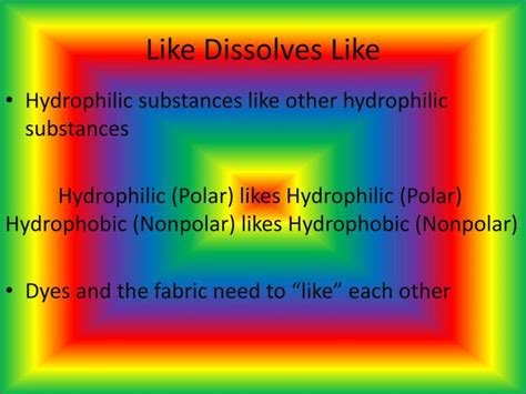 like dissolves like justify the statement with suitable examples