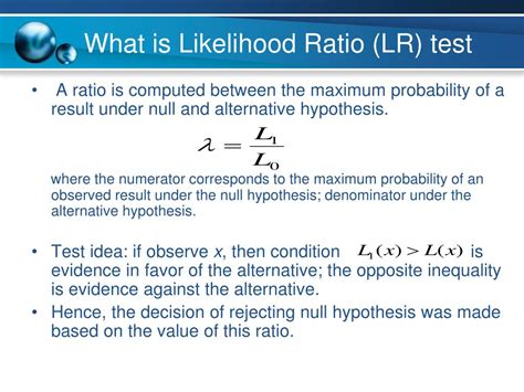 likelihood ratio test null hypothesis