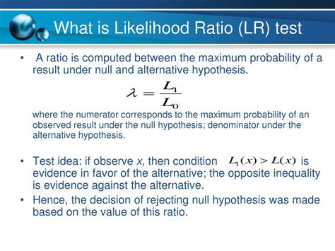 likelihood ratio test statistic calculator