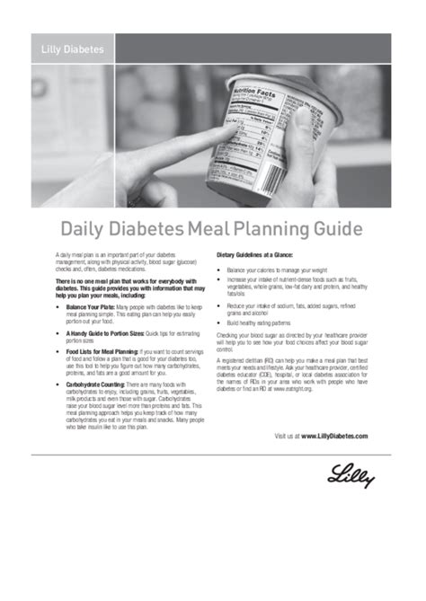 lilly diabetes diet pdf