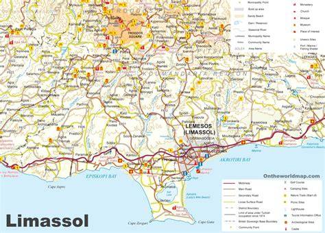 Limassol Tourist Map