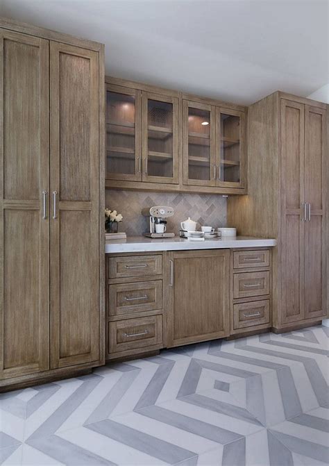Limed Wood Kitchen Cabinets