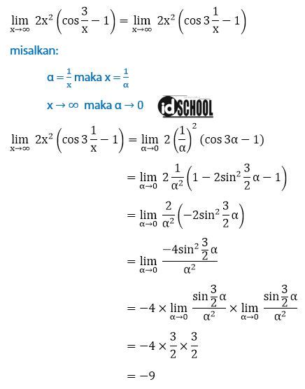 Limit Fungsi Trigonometri Tak Hingga