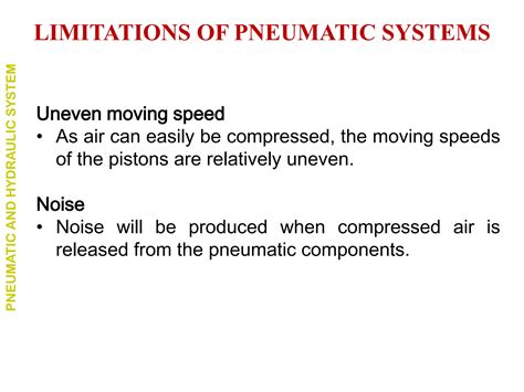 Limitations Of Hydraulic System