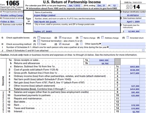 limited partnership tax return