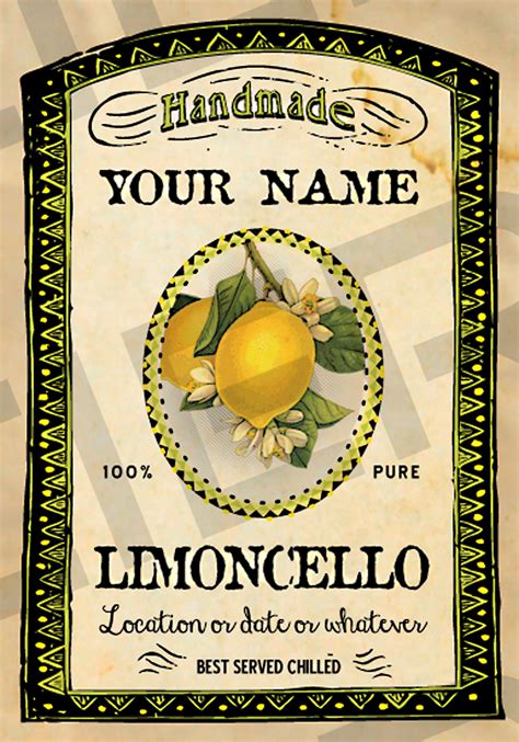 limoncello labels to print