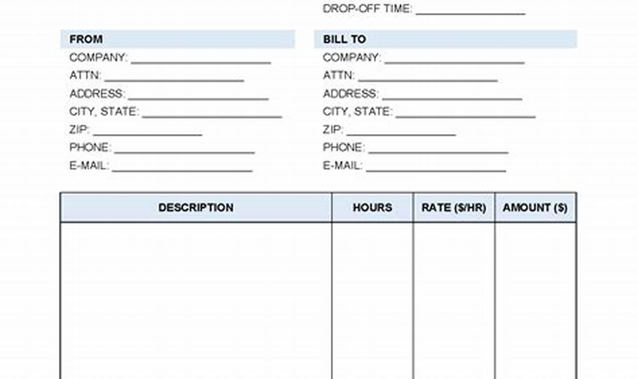 Essential Limousine Invoice Templates for Professional Services