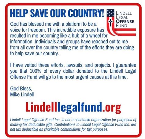 lindell legal defense fund