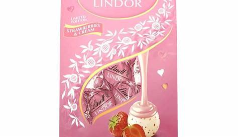 Lindor Valentine's Day Strawberries And Cream White Chocolate Truffles 6oz Lindt