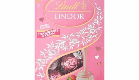 Lindt Lindor – Strawberries & Cream White Chocolate 200g – Spoil Basket