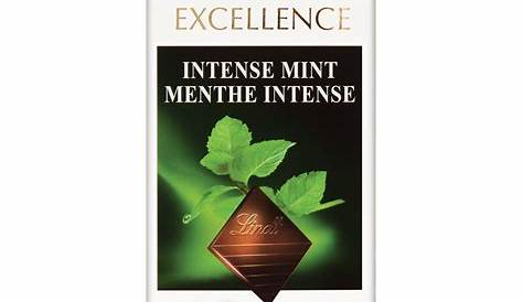 Lindt Excellence Mint Intense Dark Chocolate Bar, 100 g - Pack of 5
