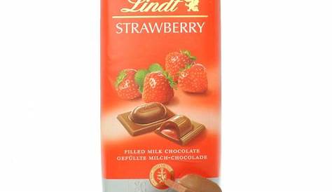 Buy Lindt Strawberry Filled Milk Chocolate 100 gm Online | All India