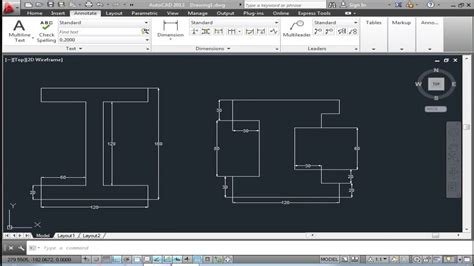 line command in autocad practice