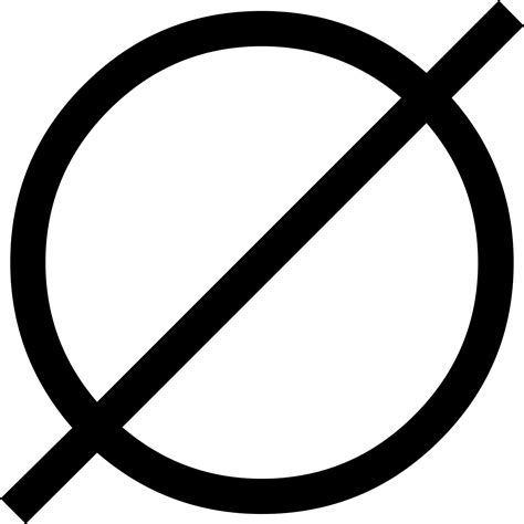 line through circle symbol