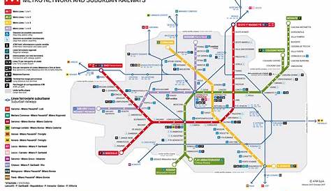 Mappa di Metropolitana di Milano, Italia