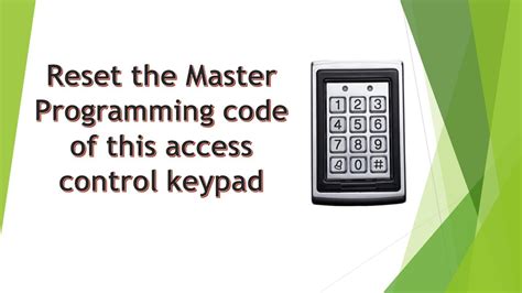 Linear Access Keypad Code Change
