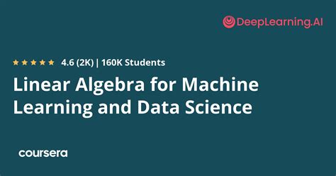 linear algebra for machine learning and data science coursera github