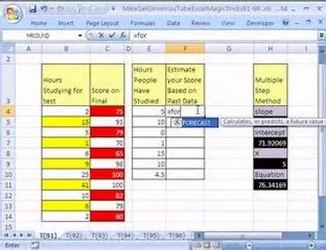 linear algebra in excel